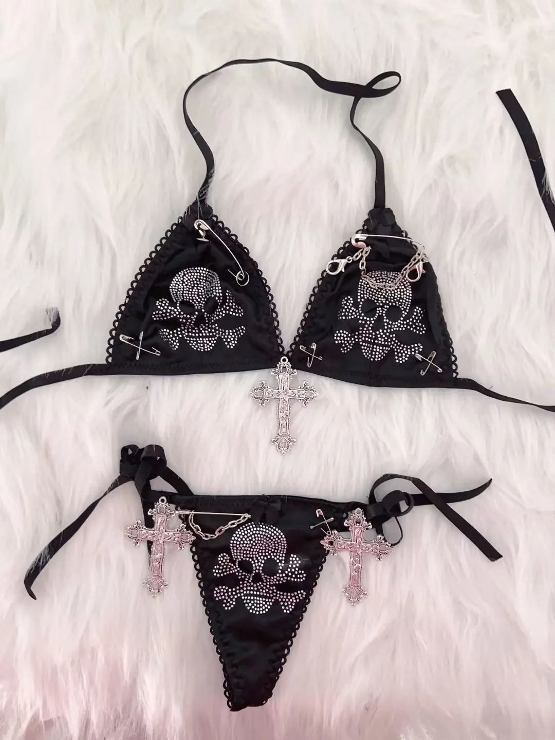 y2k crop top sexy streetwear y2k fashion bustier top y2k t shirt Kawaii Bikini Gothic Bikini y2k Lolita Bikini Sexy Bikini 250403