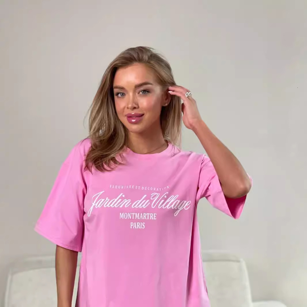 Personalized American High Street Versatile Loose Top Summer 100% Cotton T-shirt Women's Casual Trendy Brand Short Sleeve Ins