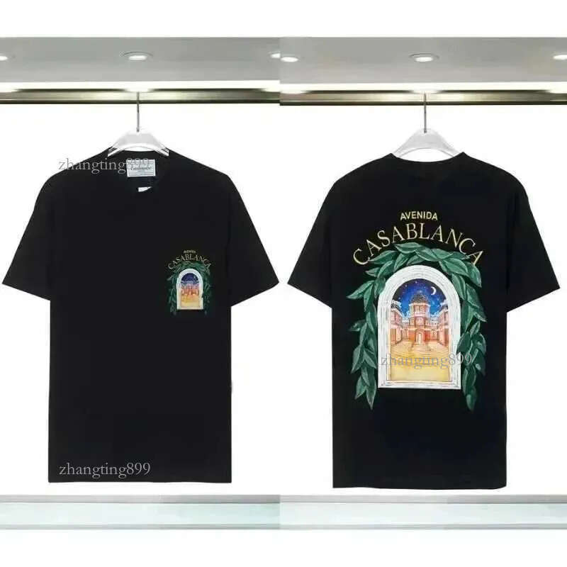 Men's T-Shirts Summer cotton T-shirt Moroccan Wonderland printed mens T-shirt Summer women short-slved top casual T240522
