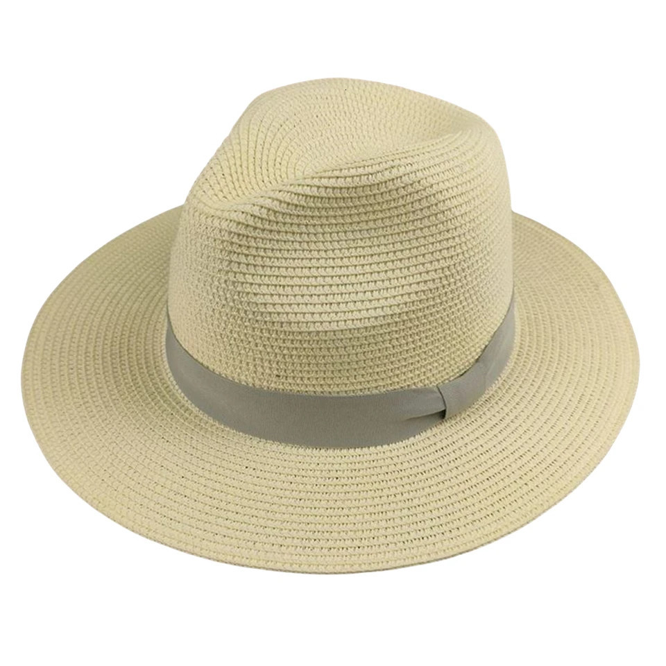 Wide Brim Panama Hat Ladies Summer Beach Large Sun Hat Dad Fishing Fedora Big Head Man Oversize Straw Hats 250326