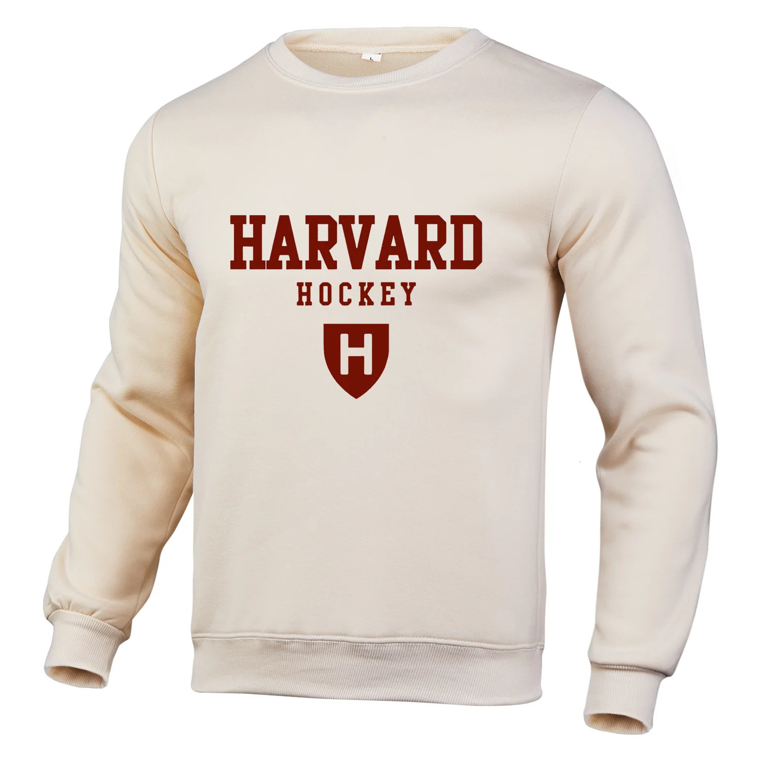 English printed mens autumn and winter long sleeved round neck comfortable hoodie product loose casual versatile base shirt 250321