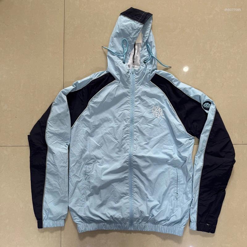 Men's Trench Coats High Street Fashion -selling MERTRA Zipper Cardigan Windbreaker Jacket Embroidered Breathable Mesh