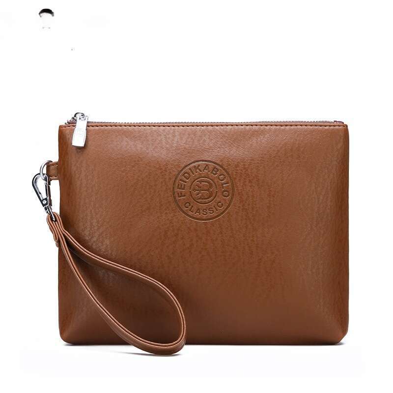 Men's casual handbag PU soft leather men's mobile phone bag large capacity wallet 2025 new style chic and elegant clothing