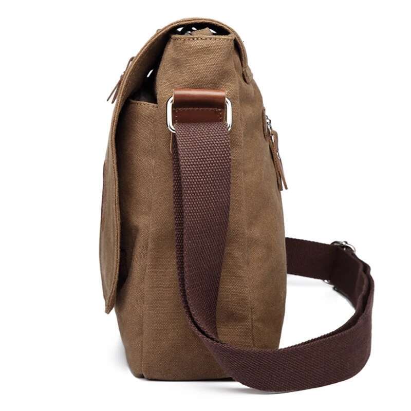 Men Canvas Casual Shoulder Crossbody Outdoor Travel Waterproof Male Business Messenger Solid Color Good Qualtiy Bag Hot Sell