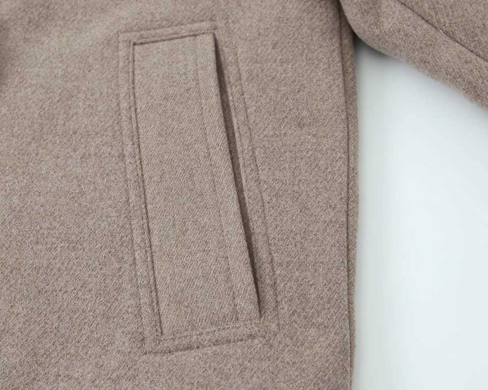 2025 autumn and winter new womens fashion button decoration lapel long sleeved double breasted short coat jacket J251103