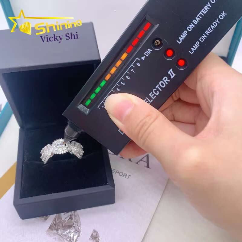 Shining Jewelry Hot Selling Hip Hop Ring High Quality 925 Sterling Silver Ice Out Moissanite Men Diamond Ring