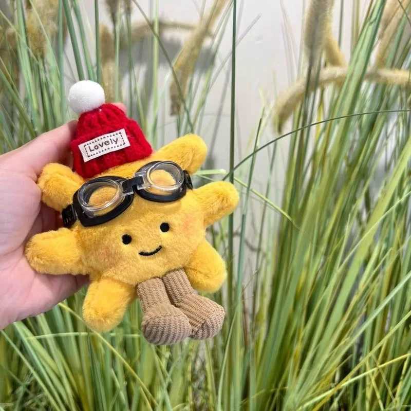 Super Cute Sunflower Pendant Keychain Cartoon Plush Pendant Decoration Plush Doll Toy Decoration Birthday Gift Toy Decoration C251104