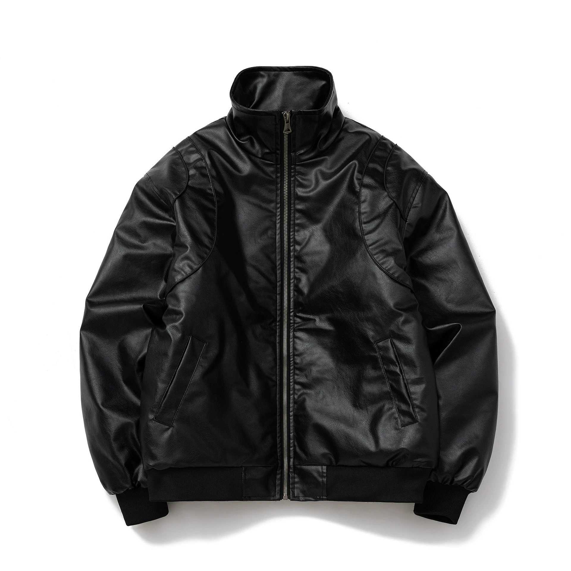 Man Leather Jacket Winter Vintage Motorcycle PU Leather Coat Warm Casual Baggy Motor Jacket Original Streetwear High Quality J251103