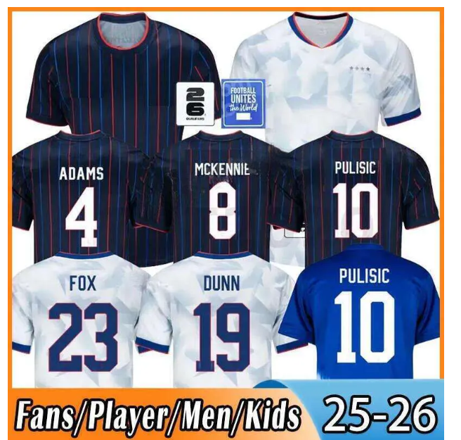 2025 2026 PULISIC UsaS Soccer Jerseys REYNA AARONSON WEAH ACOSTA McKENNIE 25 26 Maillot De Futol FERREIRA DEST MORGAN Us A Football Shirt RAPINOE DUNN USWNT Men