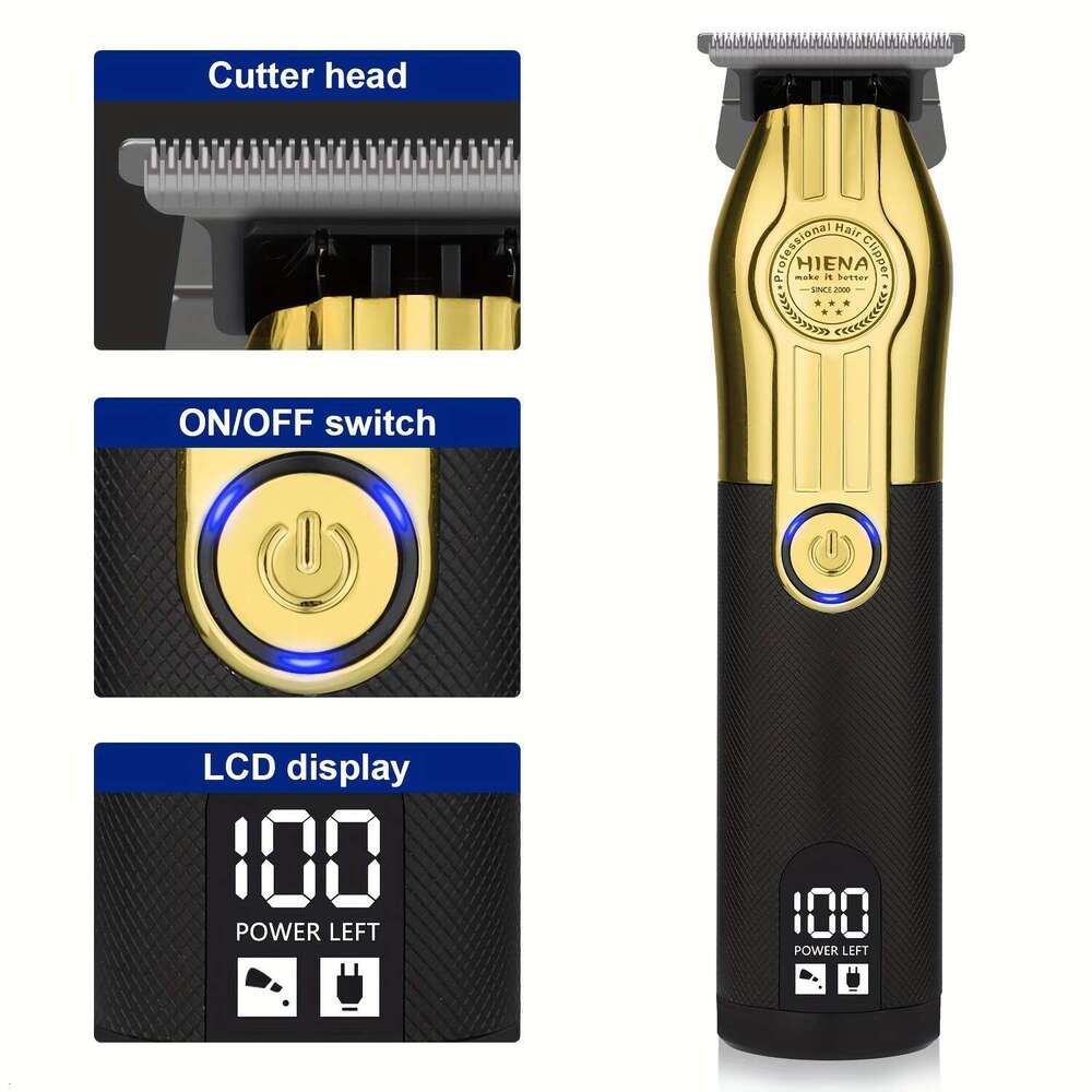 Cordless Clipper, Professional Electric Men's Beard Trimmer Shaver, USB Rechargeable Hair Clipper Kit, Set, Father's Day Gift