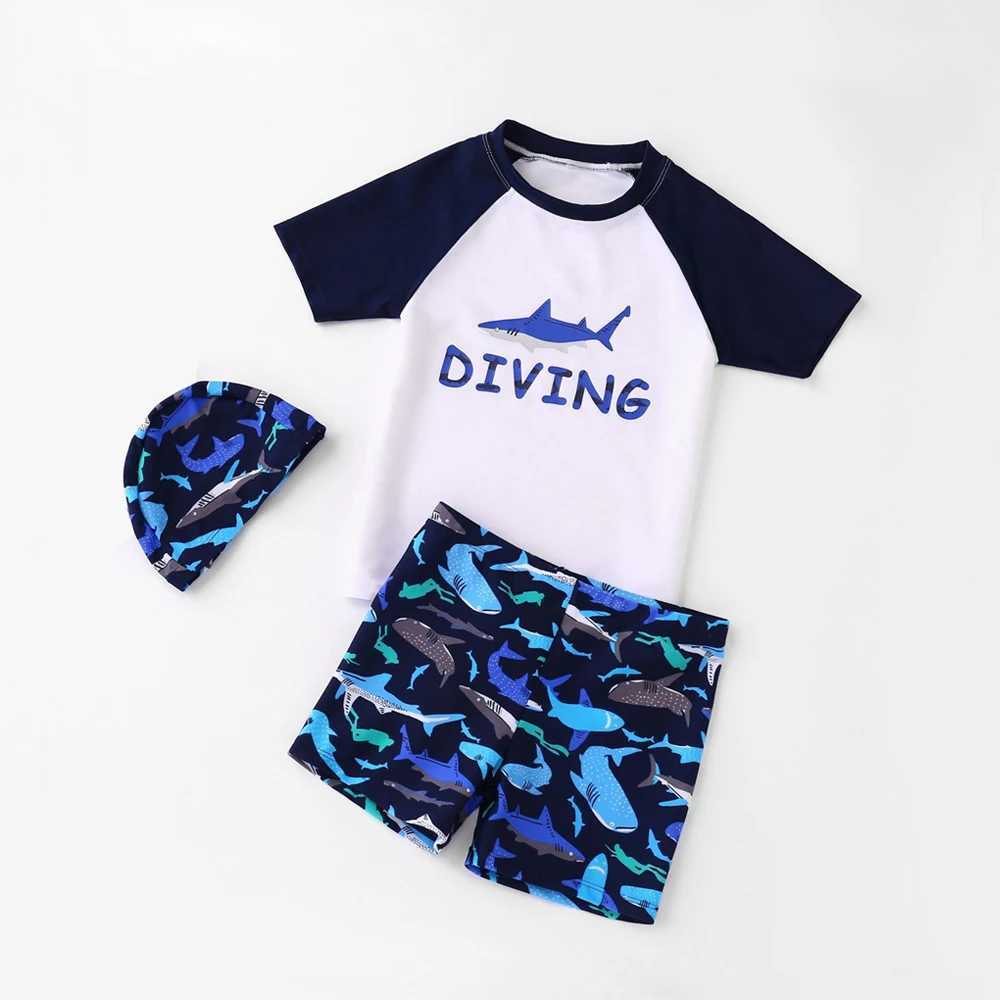Animal cartoon three piece set childrens swimsuit fashion swimsuit childrens swimsuit childrens swimsuit boys beach girls swimsuit J250403