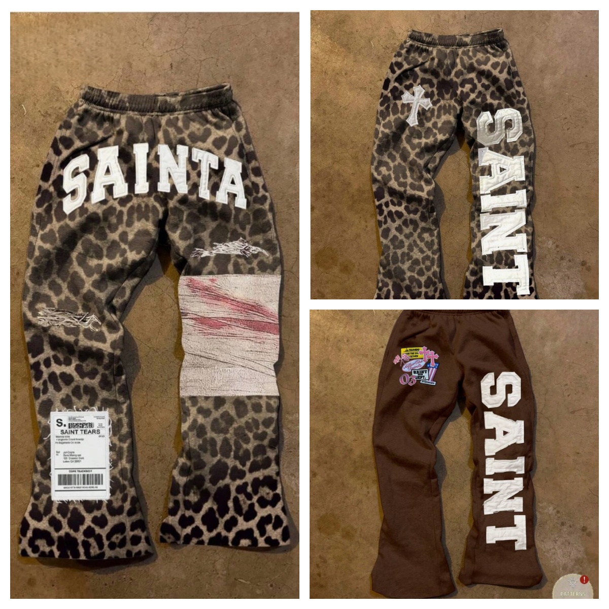 Women's Designer Pant Streetwear Vintage Leopard Camouflage Y2K Mens Womens Hip Hop Letter Patchwork Embroidery Baggy High Waist Trousers