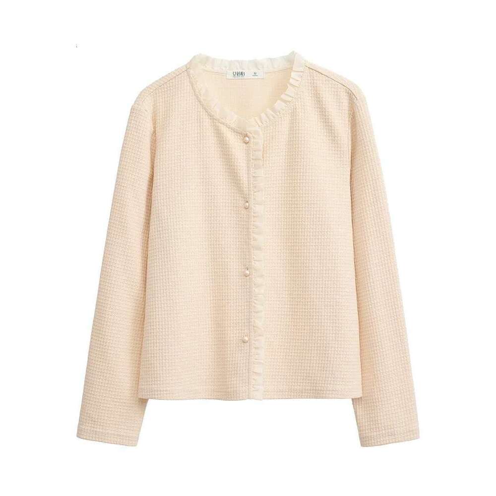 Elegant Woman Sweater Short Patchwork Cardigan Spring Temperament Knitted Korean Style Long Sleeve Top