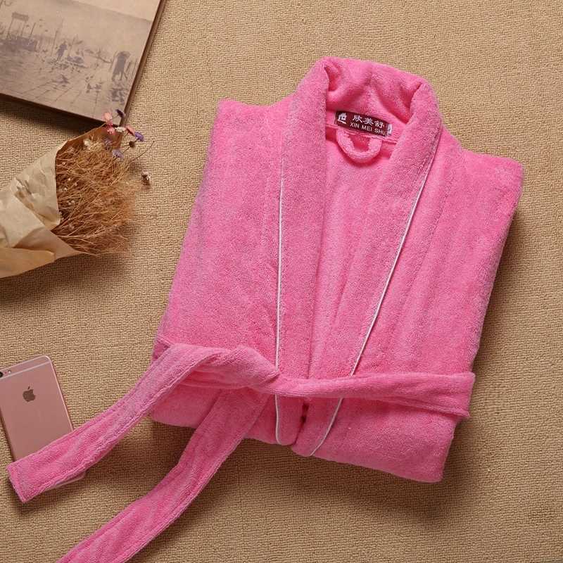 Winter Robe men Cotton Terry Bathrobe Men Couples Pajamas Towel Sleepwear Kimono Bath Robes Mens Dressing Gown Bathing Robe C251104