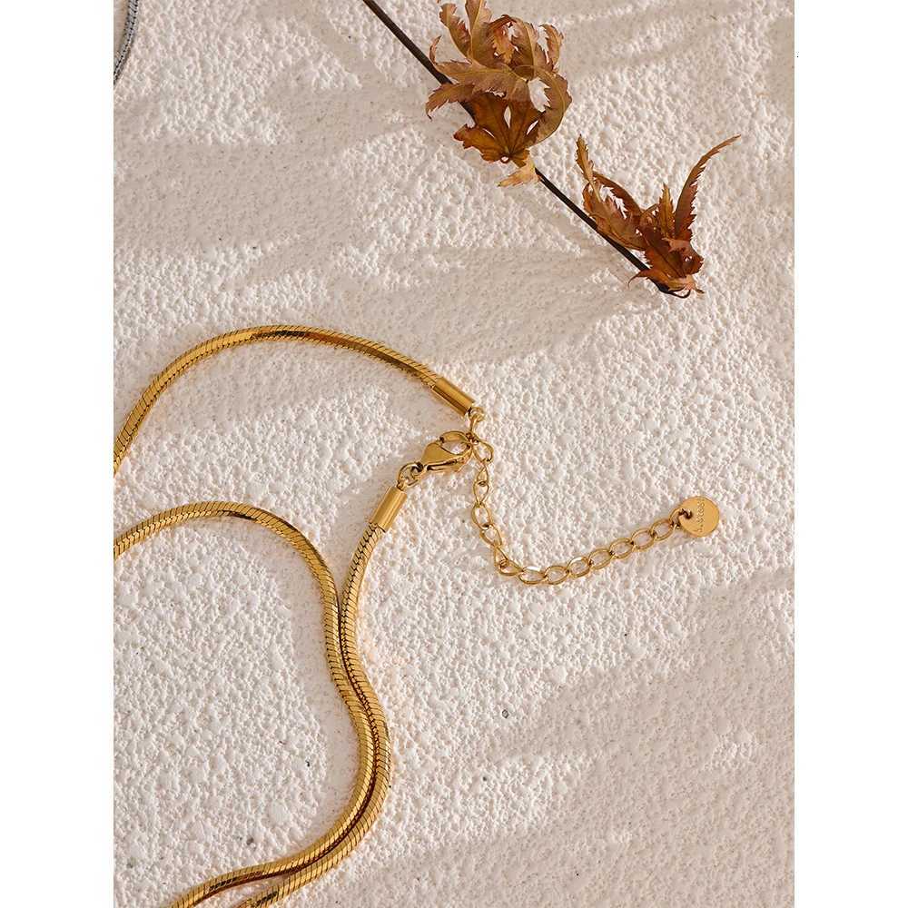 Yhpup 905cm New Square Exquisite Long Bling Chain Necklace 316L StainlESS Steel UniseX Waterproof Stylish JewelryXJ251104