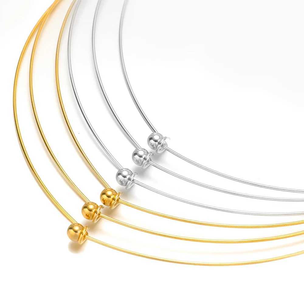 1pc PVD Gold Plated Stainless Steel Adjustable 15cm Collar Women Classic Choker Necklace Handmade Jewelry Party Gifts WholesaleXJ251104