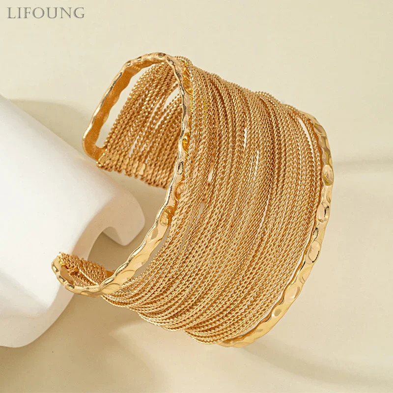 Metal Wire Bangle For Women Fashion Jewelry Geometric Cuff Trendy Heavy Punk Styles Wholesales Accessories Gifts 582 250327