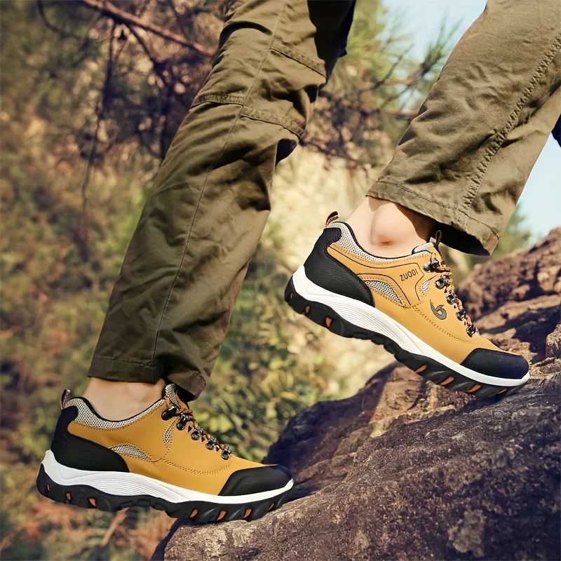 New mens casual sports shoes with fashionable thick sole lightweight and breathable outdoor mens climbing shoes and sports shoes Z250403