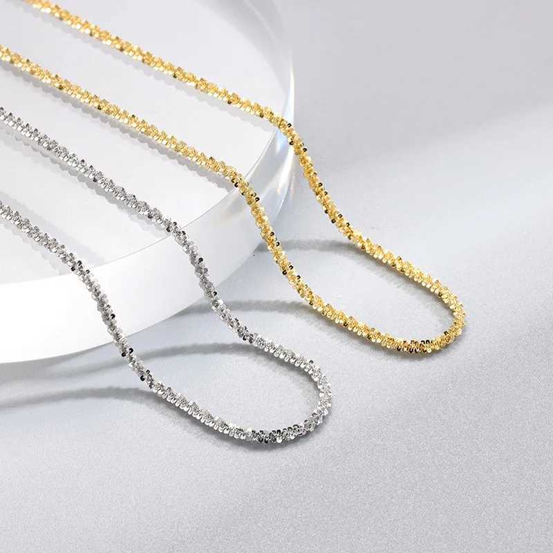 New Fashion Popular Silver Colour Sparkling Clavicle Chain Choker Necklace For Women Fine Jewelry Wedding Party GiftXJ251104