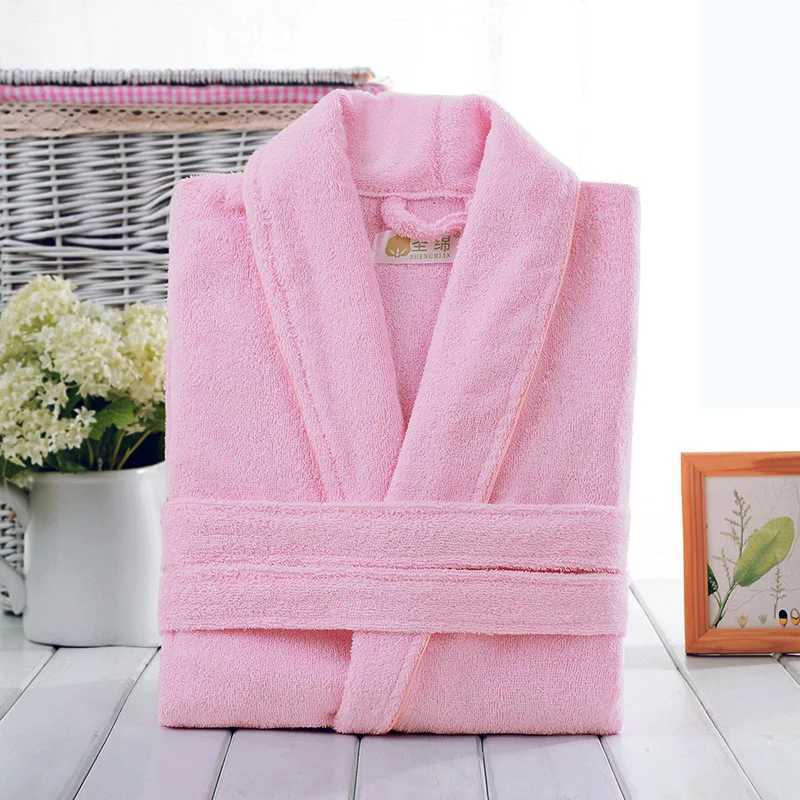 100 Cotton Toweling Terry Robe Unisex lovers Soft Bath Robe Men And Women Nightrobe Sleepwear Male Casual Home Bathrobe C251104