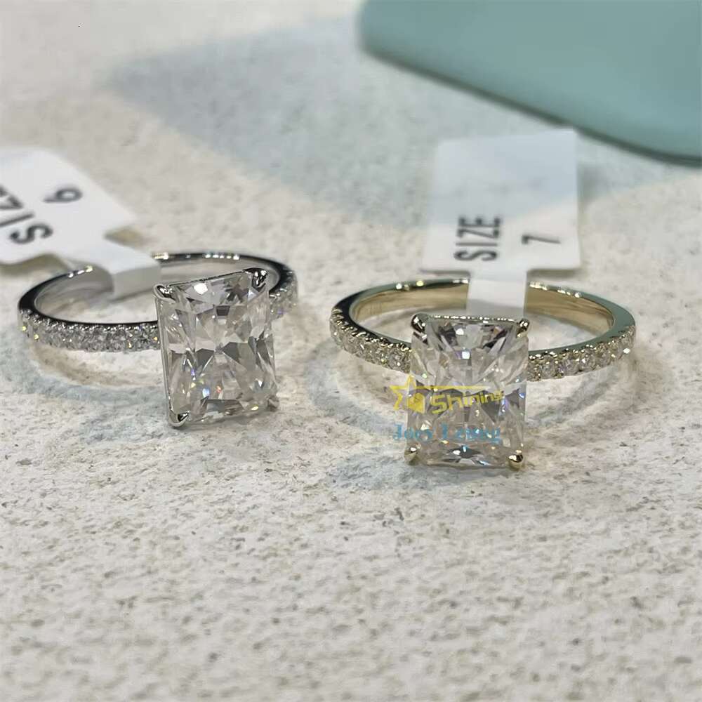 Moissanite Jewelry Custom Diamond Wedding Ring Women S925 10K Solid Gold Fine Jewelry Moissanite Engagement Ring