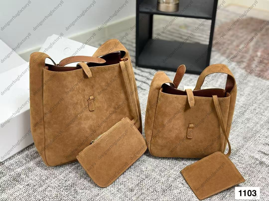 designer bag brown suede bag bucket bag LE5A7 suede tote luxury suede purse women hobo shoulder bag high quality versatile handbags vintage underarm bag shopping bag