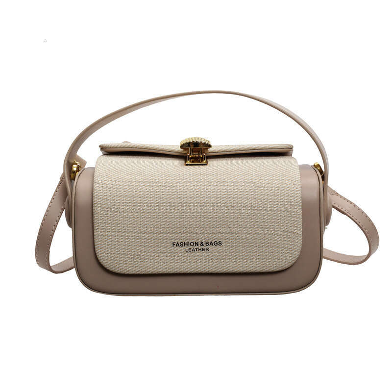 Minimally contrasting small square bag, women's new fashionable handbag, versatile single shoulder crossbody bag