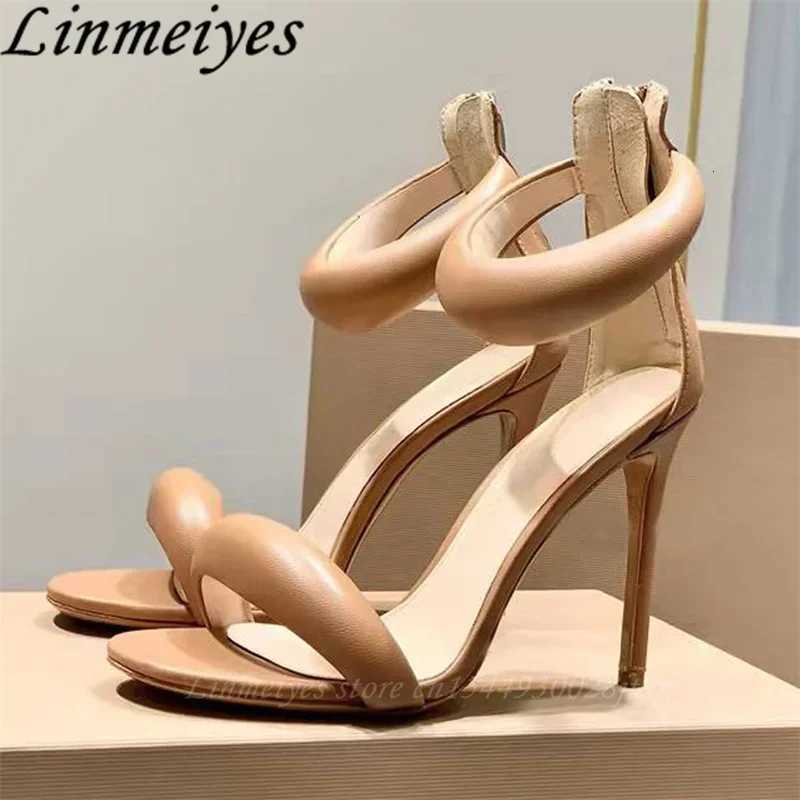 Summer Sandals Women High Heels Dress Party Shoes Woman Peep Toe One Strap Back Zipper Sandalias Mujer Stiletto Sandals Female W251104