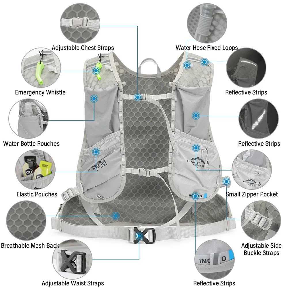 12L Cycling Hydration Backpack Lightweight Riding Vest Pack Backpack for Outdoor Running Camping Mountaineering EquipmentC250403