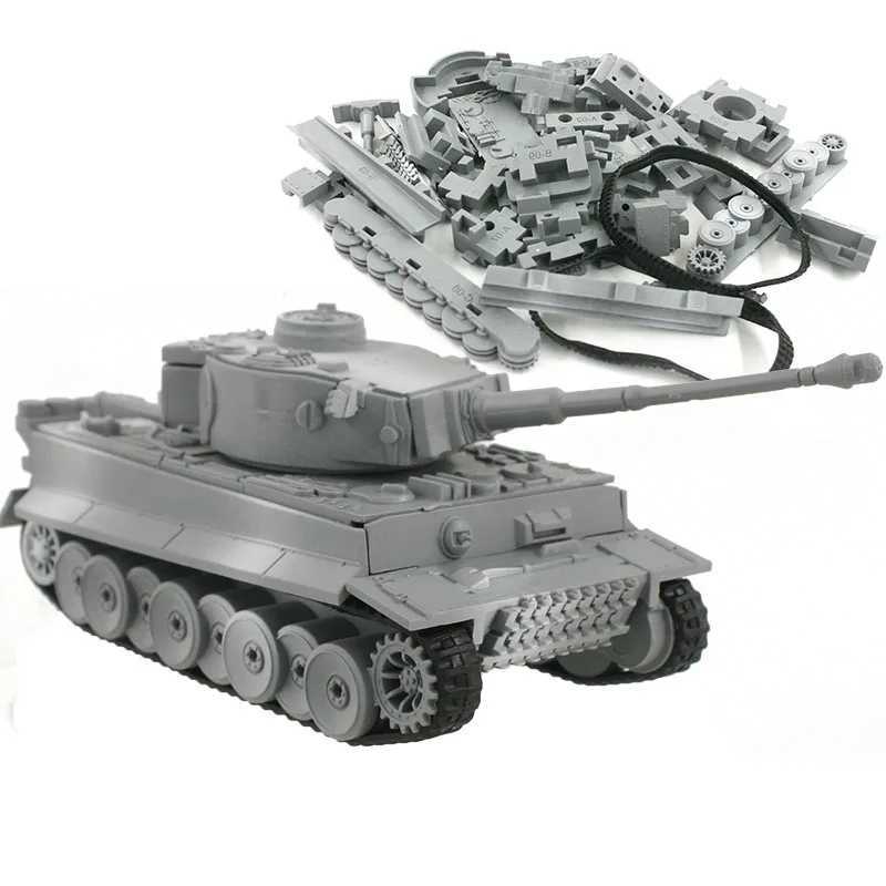 4D Tank Model Building Kits Military Assembly Educational Toys Decoration Highdensity Material Panther Tiger Turmtiger Assault C251104