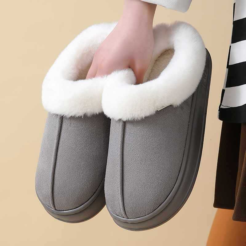 Pallene Womens Warm Fuzzy Slippers Non-slip Fur Fluffy Bedroom Slides Casual Furry Flat Slipper Winter Indoor Home Cotton Shoes 250113