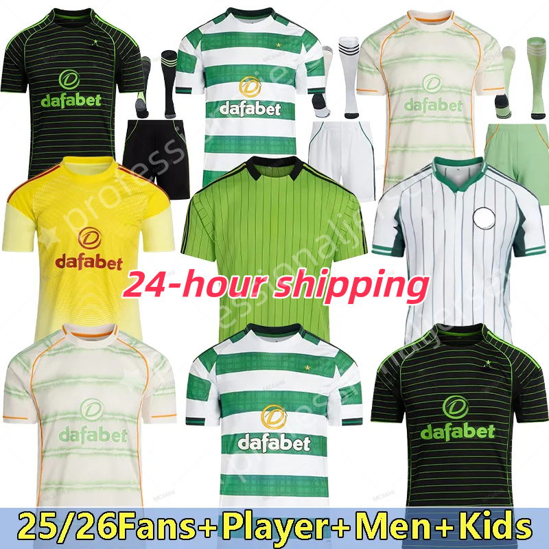 Celts 2025 26 Home Away EDOUARD Celticfc Jerseys 24 25 26 men kids sets kit IDAH KYOGO MCGREGOR SCHMEICHEL irish celticfootball jerseys Irish Retro 3XL 4XL