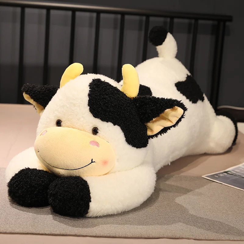 1pc 90cm Lovely Milk Cow Plush Toys Cartoon Stuffed Animal Cattle Dolls Sleeping Pillow For Baby Girls Birthday Gifts 251104