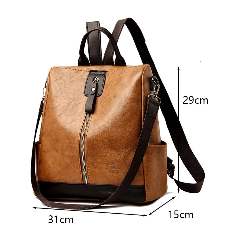 Fashion Anti-theft Women Backpacks Famous High Quality PU Leather Travel Backpack Ladies Large Capacity Shoulder Handbags251104ww