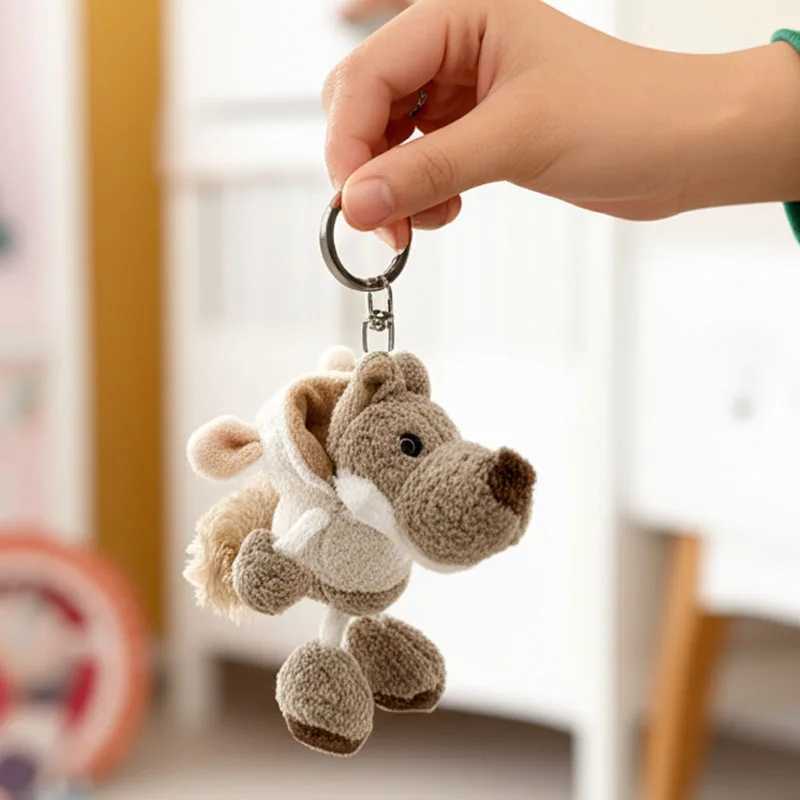 1-10PCS Creative Mini Cartoon Plush Keychain Toy Holiday Keyring Gift Christmas Decoration Cute Plushie Keychain C251104