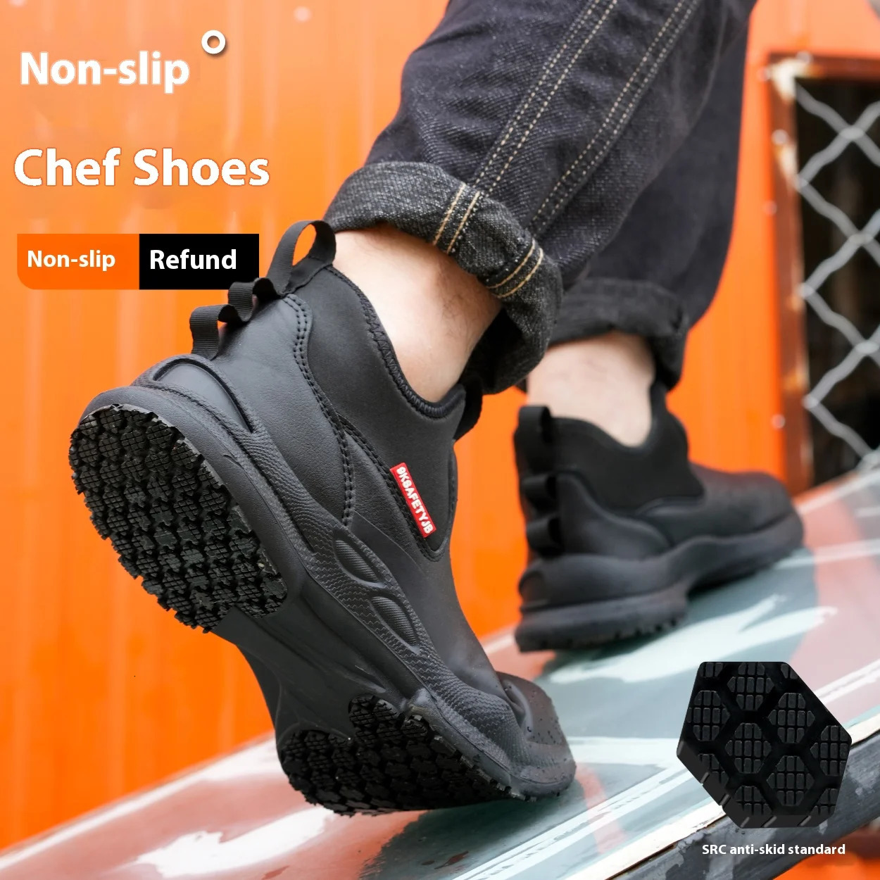 Mens Chef Work Shoes Non-Slip Oil-Resistant Kitchen Footwear Comfortable Restaurant Safety Shoes Waterproof Kitchen Shoes 251104