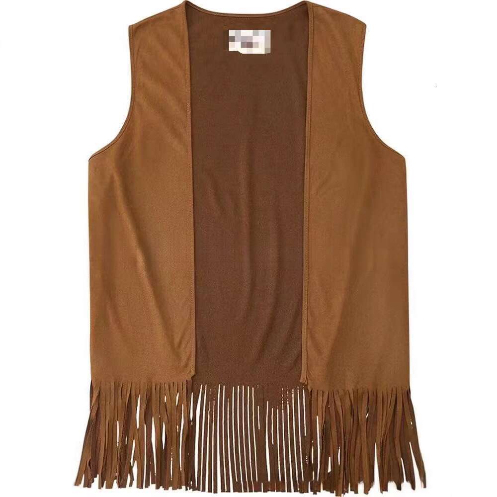 hippie fringe vest, 60s 70s men's and women's party stage wear, 2025 versatile temperament, new trendy clothing ins