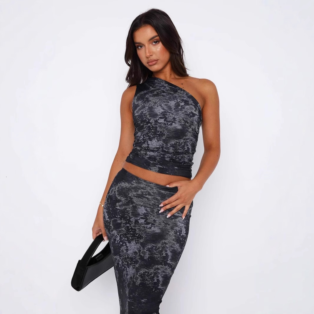 S32312 Wind Spring/Summer New Y2K Spicy Girl Women's Cross Shoulder Sleeveless Sexy T-shirt Design Sense Slimming Top