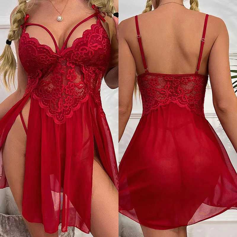 Sex Clothes Bra Lace Sleepwear Hot Sexy Costumes Wedding Erotic Bodysuit Women Babydolls Dress Lingerie suspenders NightdressXJ251104
