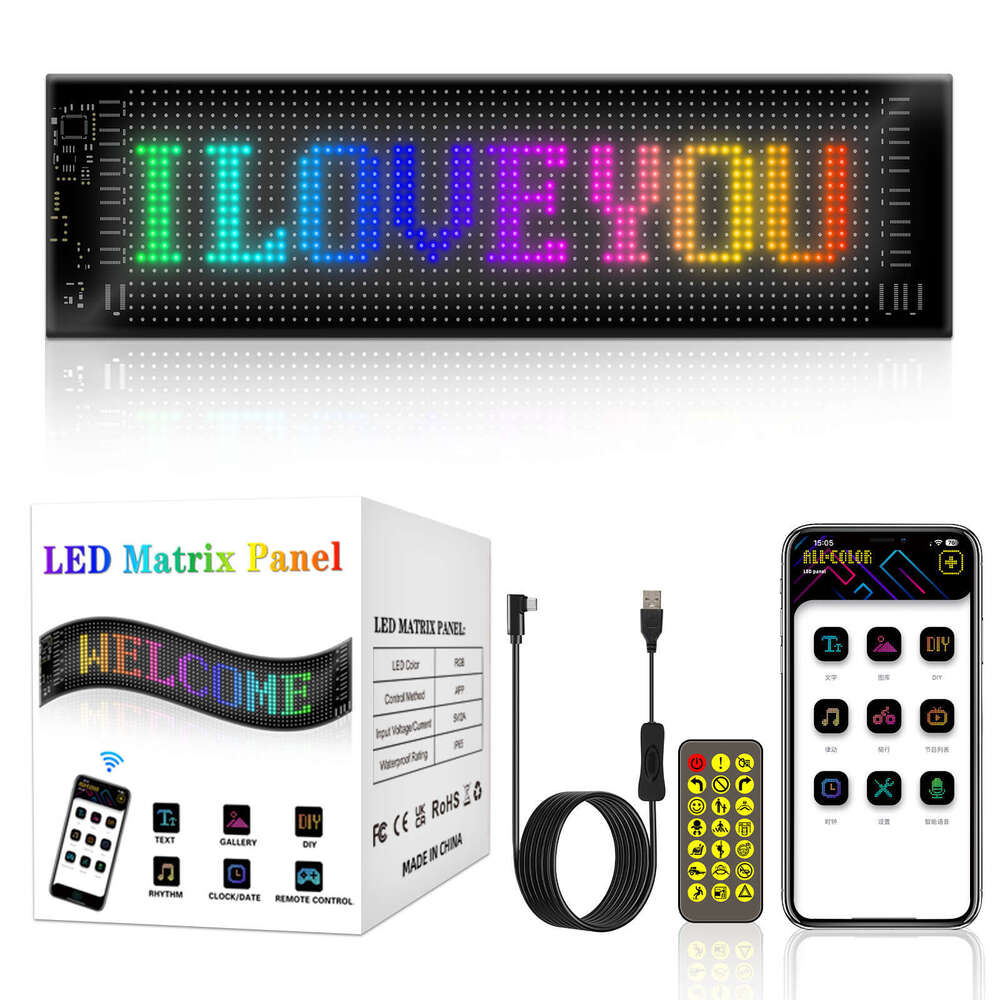 Devil's LED Soft USB Vehicle Flexible Advertising APP Bluetooth Smart Screen Demon Eye Display