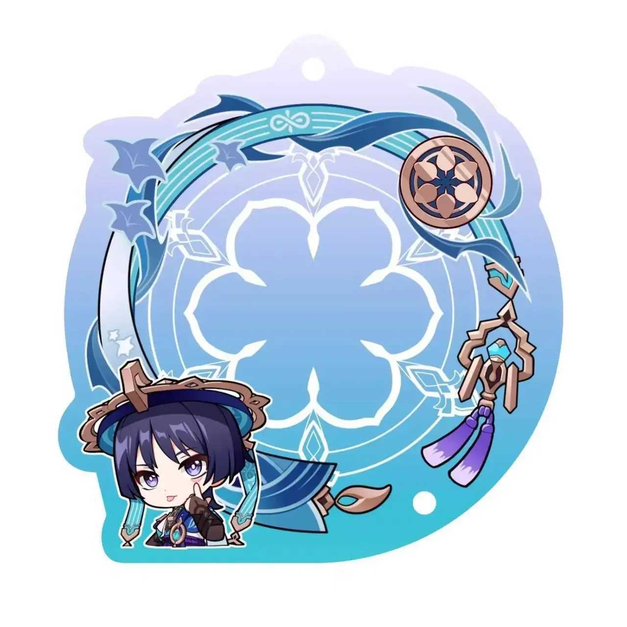 Game Keychain Wanderer Kabukimono Balladeer Ita bag 58mm Badge Display Ornament Acrylic Display Brick Badge Display Stand GiftW251103