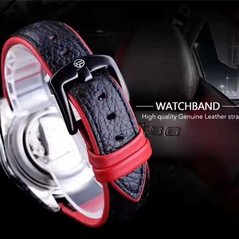 WINNER 002 Fashion Mens Mechanical Watch Luxury Style Calendar Night Light Business Black White Classic Mens Automatic WatchT251104