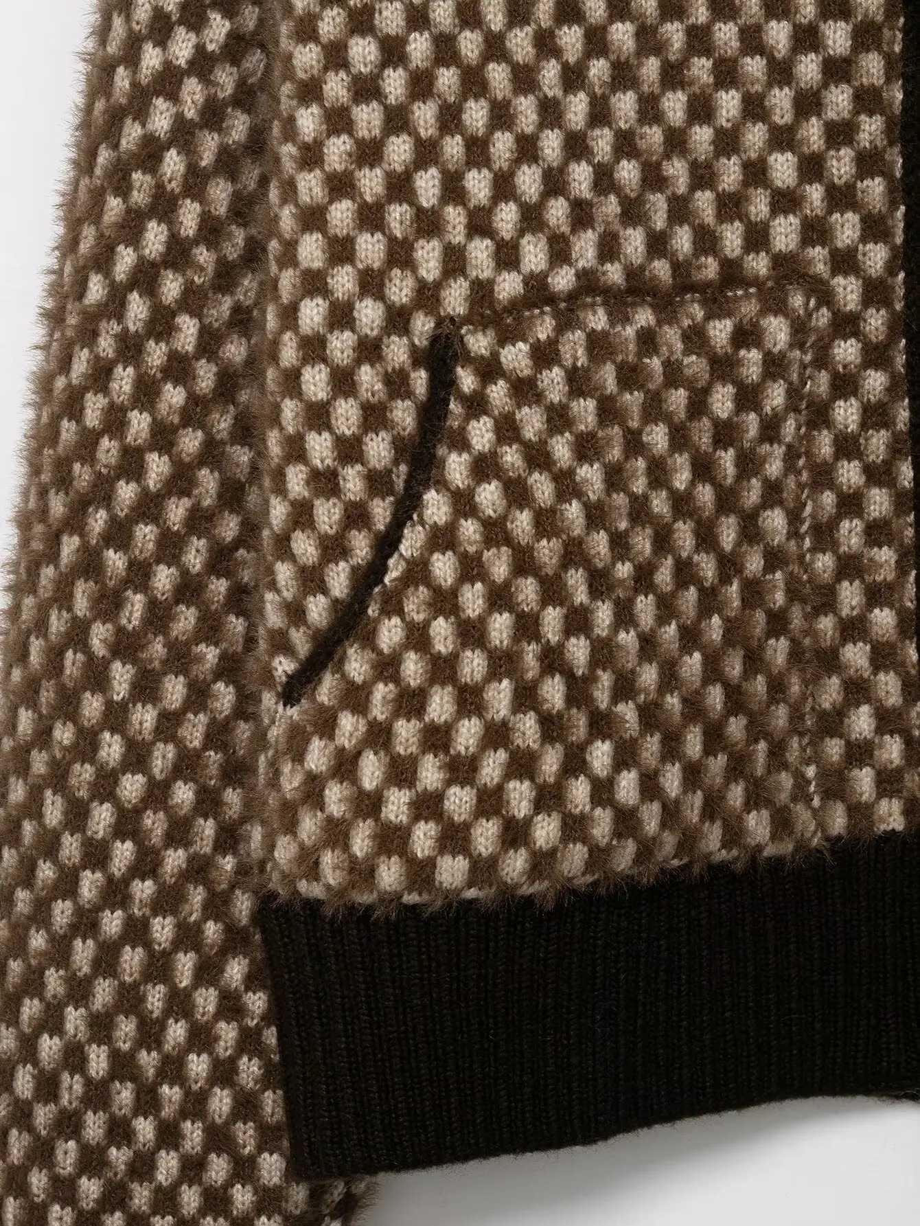 Autumn and winter loose and slim sweater jacket with artificial fur effect high collar zipper sweater jacket J251103