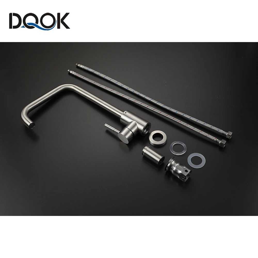Black Kitchen Faucet Stainless Steel Kitchen Mixer Single Handle Single Hole Kitchen Faucet Bed Nickle Mixer Sink Tap Y251104