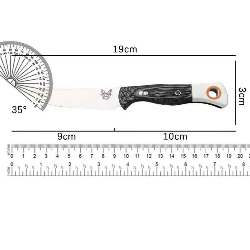 BM Knives 15500-1K Fixed Knife S45VN Blade Steel Made Hunt Meatcrafter G10 Handle Outdoor Camping hot Hunting Pocket ToolC250403