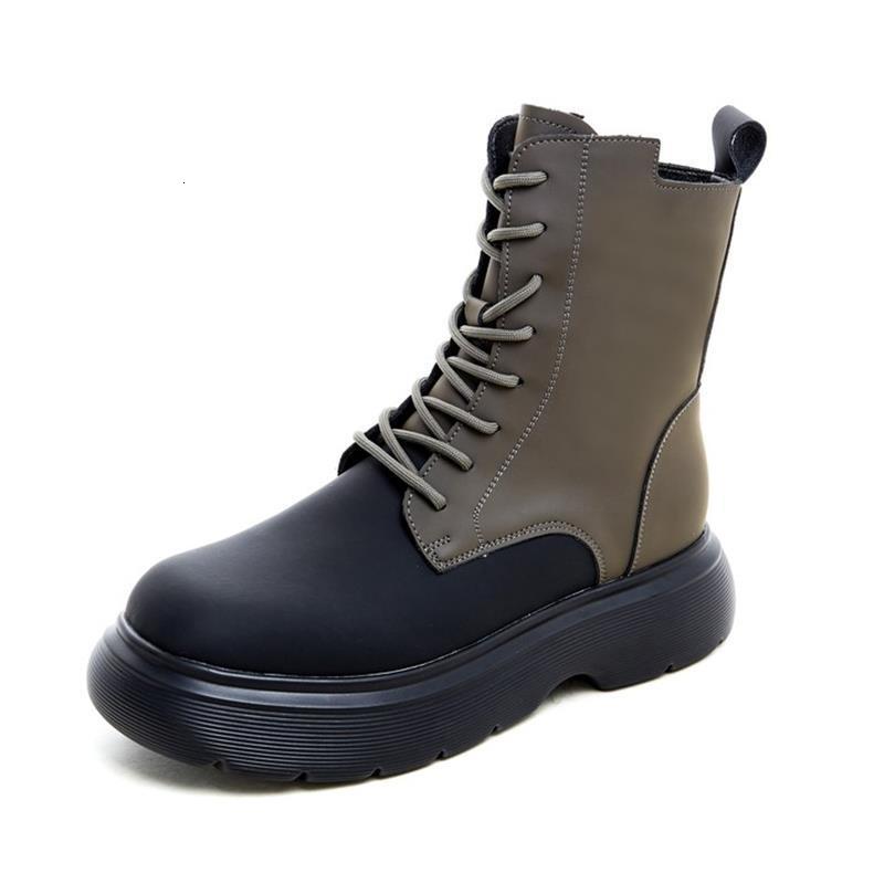 Martin women in the spring and autumn of 2025, new leather British thick soled midsole short for couples, men's motorcycle boots