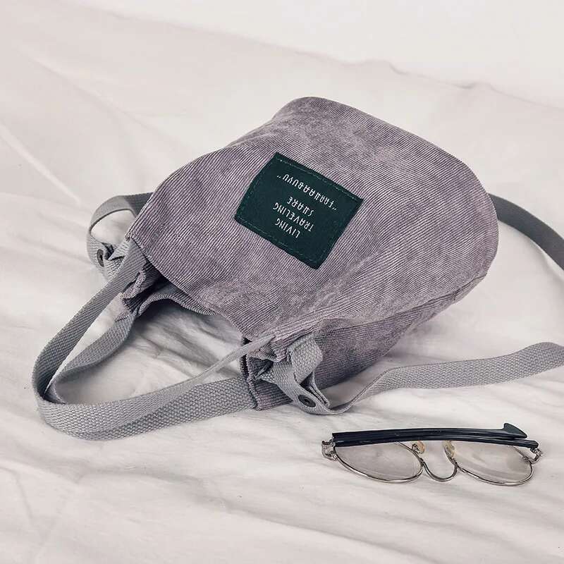 Women Mini Corduroy Shoulder Bag Female Small Canvas Handbag Little Tote Ladies Casual Vintage Purse Cloth Bucket Pouch For Girl