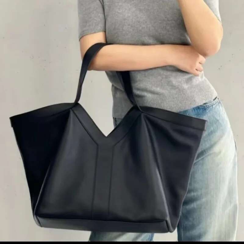 Large-Capacity Genuine Leather Tote Fashion Y Shape Crocodile Pattern Shoulder Casual High-End Shopping Bag Storage