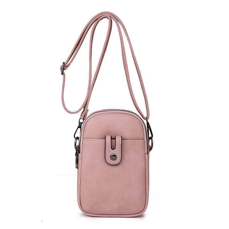 Women's 2025 New Soft Leather Mobile Phone Fashionable, Simple, High end, Single Shoulder Crossover Mini Small Bag for Women
