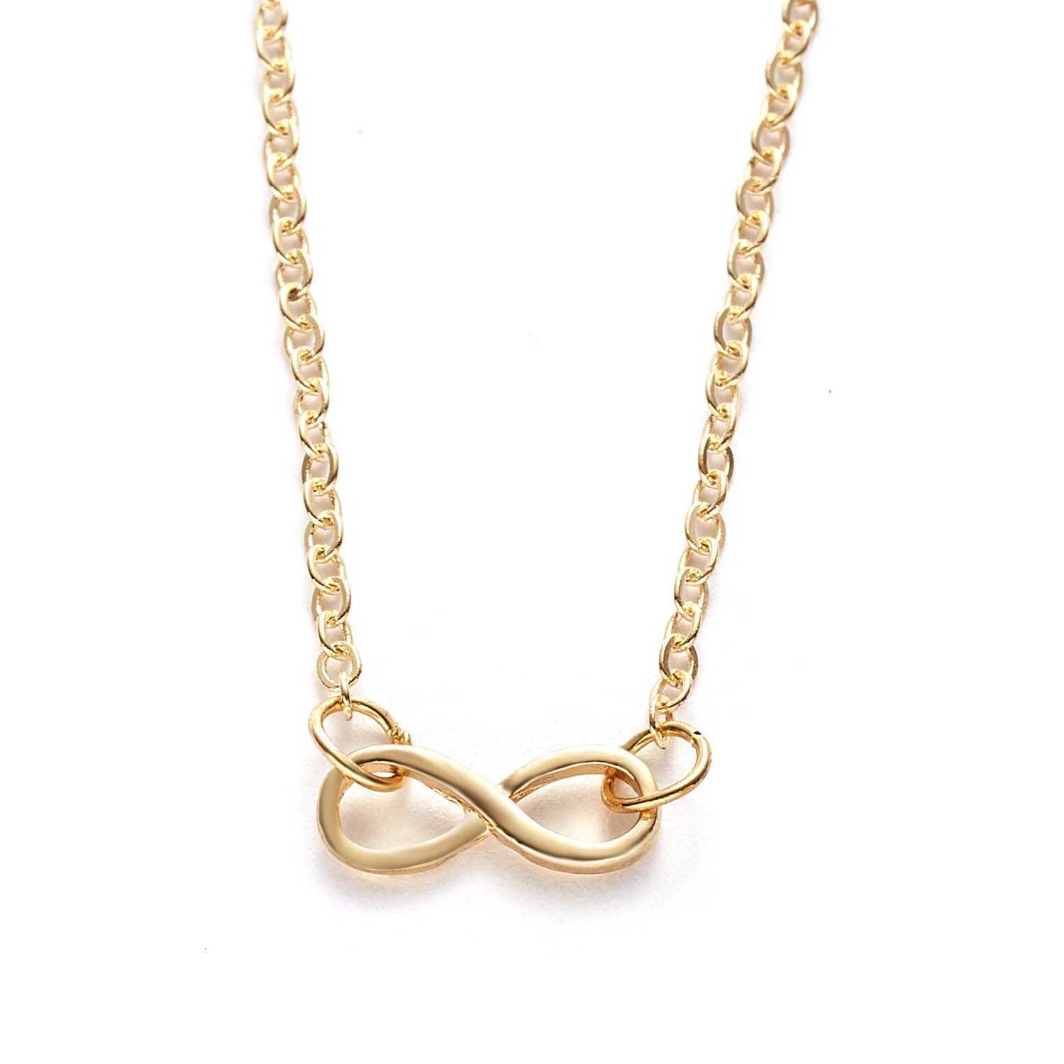 Minimalist Infinity Symbol Pendant Necklace for Women Delicate Silver Color Clavicle Chain Necklace Party Friendship JewelryXJ251104